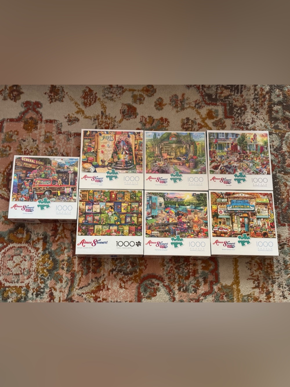 Buffalo Aimee Stewaet 1000-Piece Jigsaw Puzzles - Lot of 7